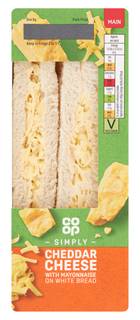 Co-op Simply Cheddar Cheese with Mayonnaise on White Bread