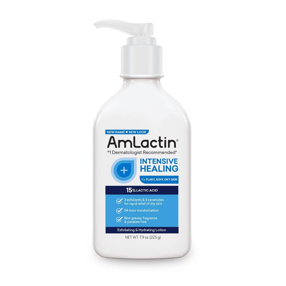 Amlactin Rapid Relief Restoring Lotion + Ceramides, Paraben-Free, 7.9 Oz