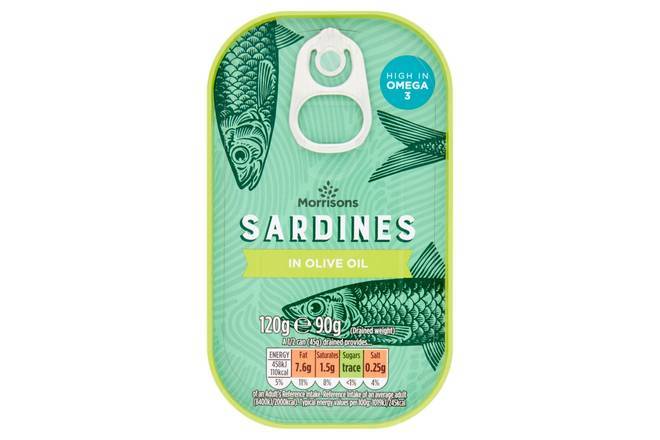 Morrisons Sardines In Olive Oil 120g