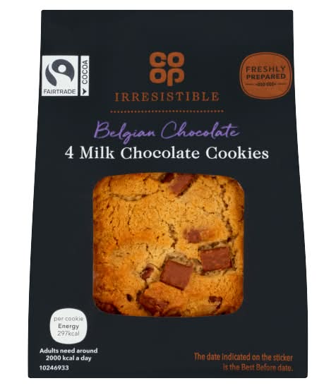 Co-op Milk, Irresistible Belgian Chocolate Cookies (4 pack)