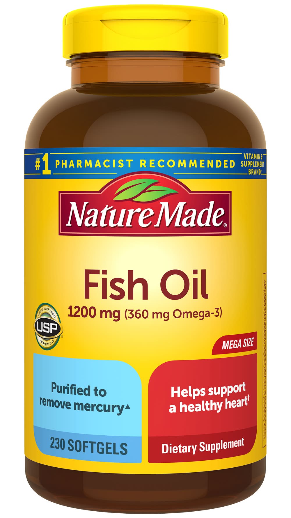 Nature Made Fish Oil 1200mg Softgels (230 ct)