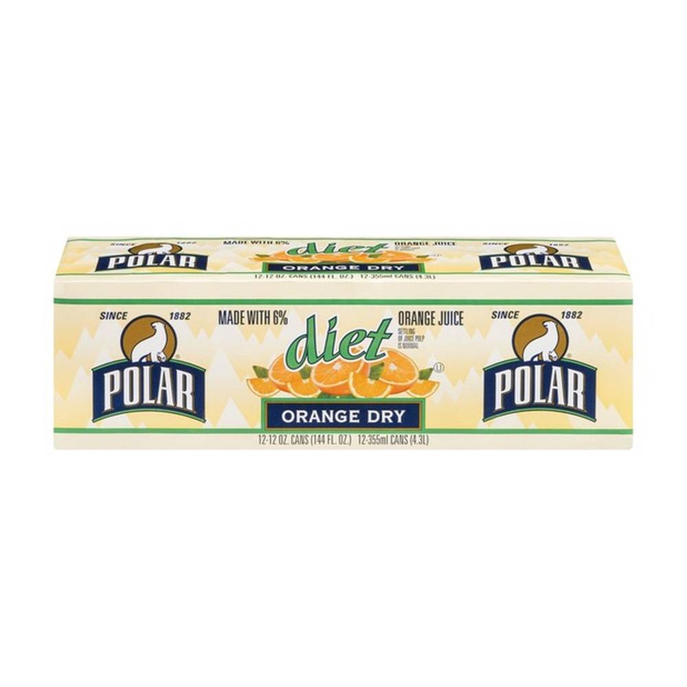 Polar Seltzer Diet Orange Dry 12Pk 12Oz Cans