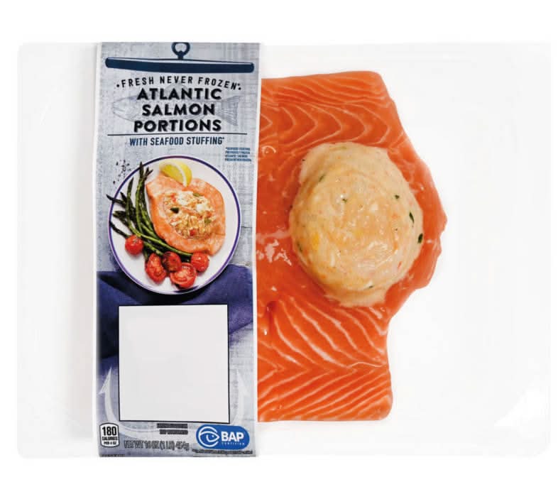 Aldi Stuffed Atlantic Salmon Portions With Seafood Stuffing (16 oz)