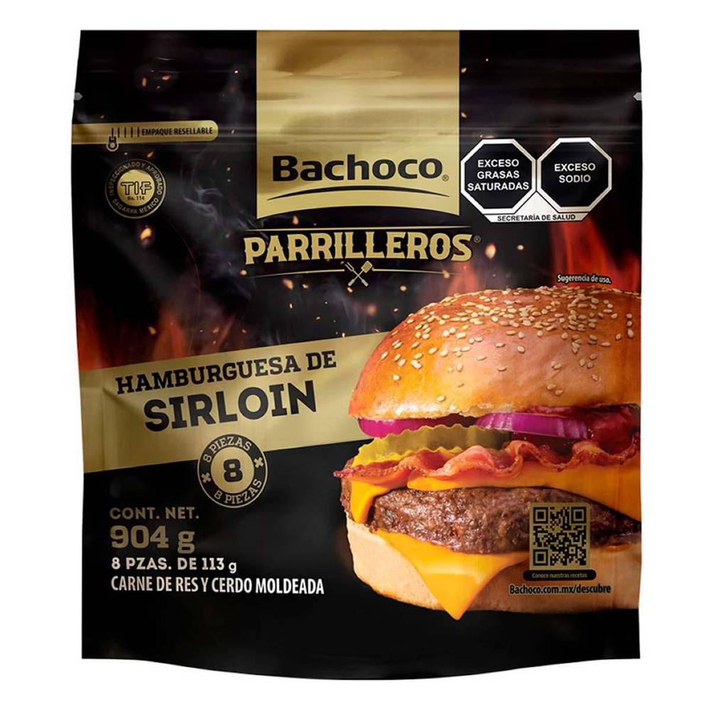 Bachoco · Hamburguesa sirloin (8 un)