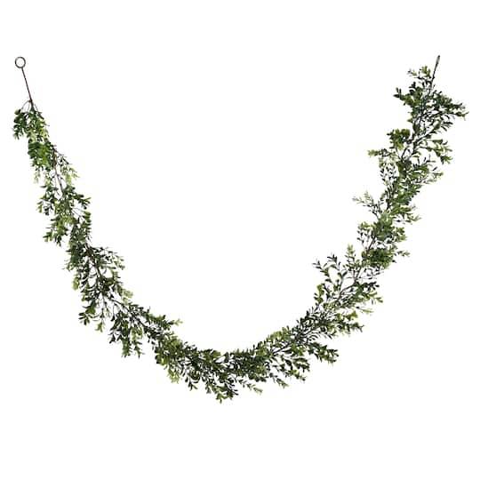 6Ft. Dark Green Boxwood Garland By Ashland