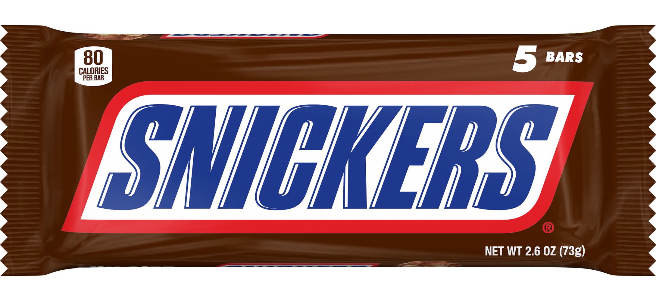 Snickers Milk Chocolate Candy Bars Fun Size (5 x 2.6 oz)