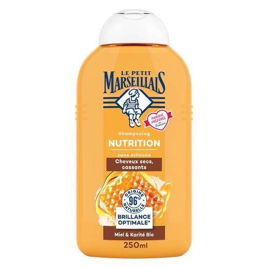 Le Petit Marseillais - Shampooing nutrition cheveux secs cassants miel et karité bio