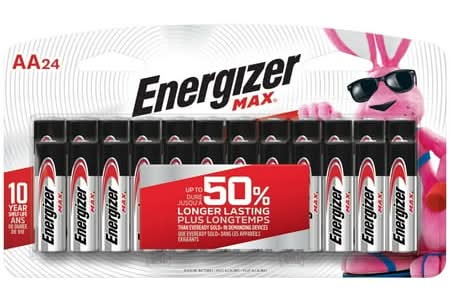 Energizer · MAX alkaline AA batteries (24 units)