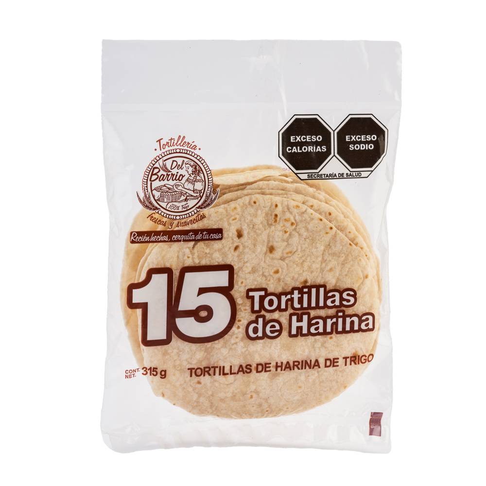 Del barrio tortillas de harina de trigo