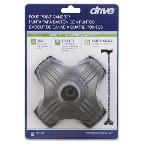 Drive Four Point Black Cane Tip (1 ct)