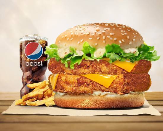 雙層田園鱈魚堡餐 Double Fish'N Crisp Burger Meal