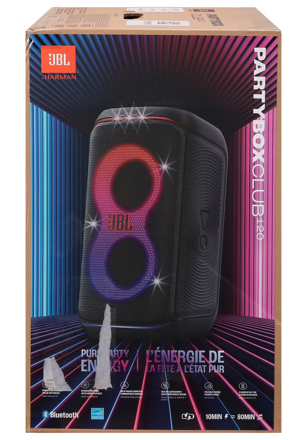 JBL Partybox Club 120 Bluetooth Wireless Speaker, Black