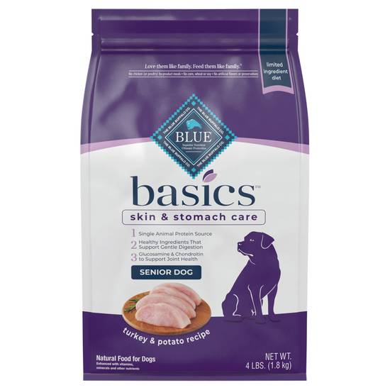 Blue Buffalo Basics Natural Senior Dry Dog Food (turkey-potato)