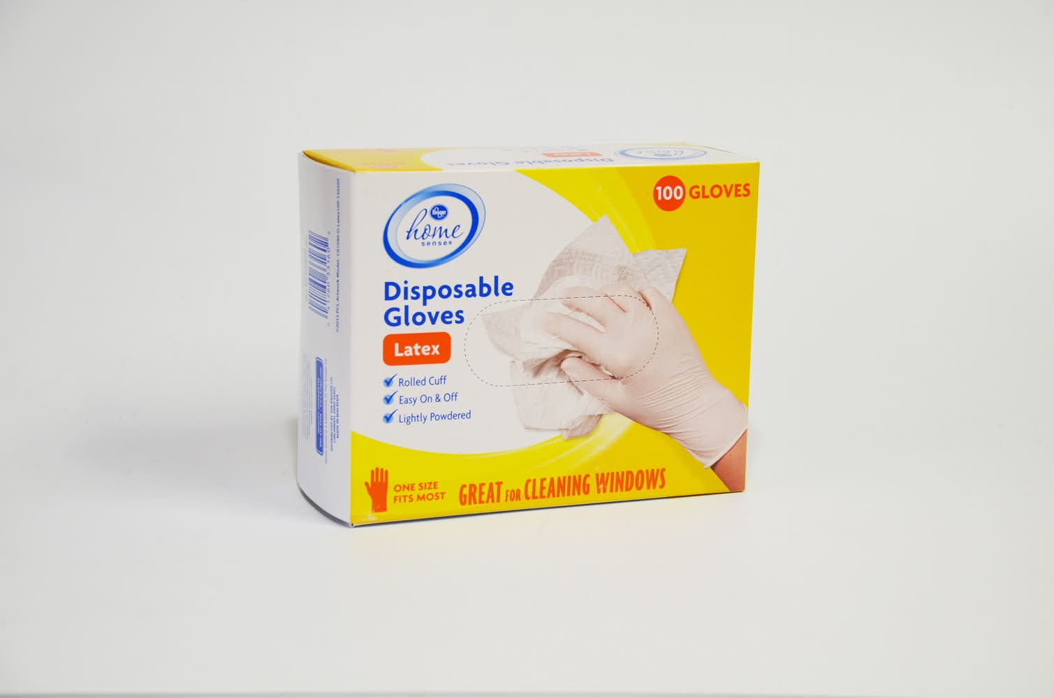Kroger Latex Disposable Gloves, One Size (100 ct)