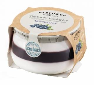 Yogur de arándanos ecológico Pastoret 135 g.