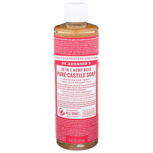 Dr. Bronner's Rose Pure Castile Liquid Soap