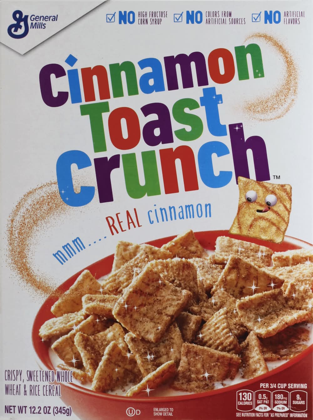 Cinnamon Toast Crunch Crispy Sweetened Whole Wheat & Rice Cereal, Cinnamon (12.2 oz)