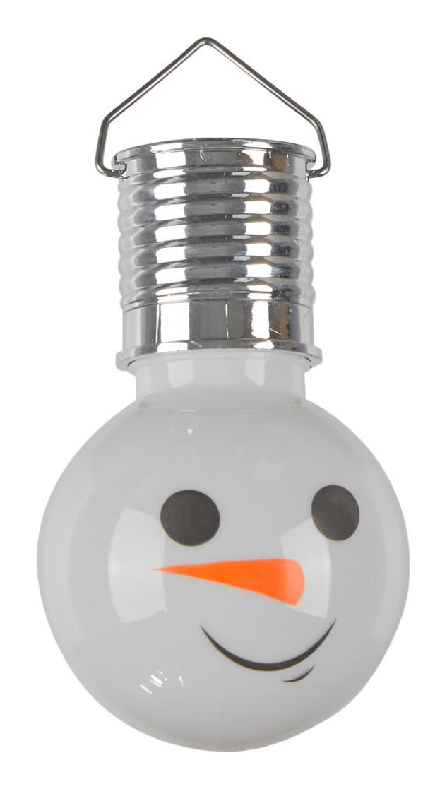 Holiday Style Christmas Solar Snowman Bulb