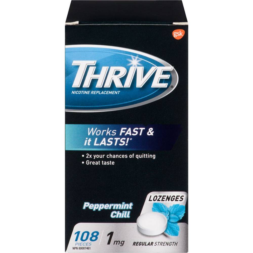 Thrive Stop Smoking Aid Lozenges, Mint 1mg