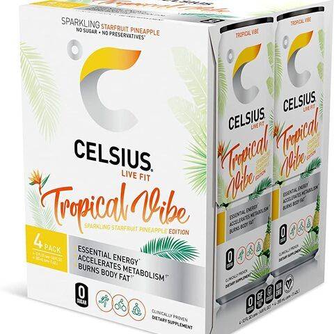 Celsius Tropical Vibes 12oz Can 4pack