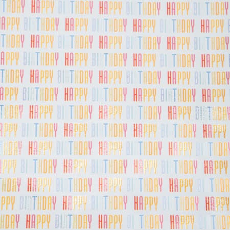 Printed Icons Gift Wraps Happy Birthday Rainbow