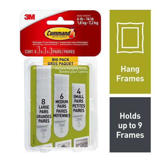 3M Command Assorted Picture Hanging Strips (18 units)