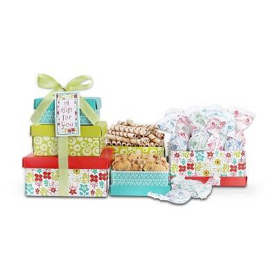 Alder Creek Gift Baskets Sunshine Gift Tower of Treats Gift