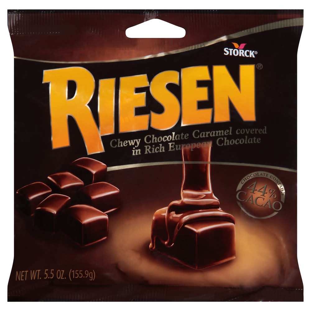 Riesen Chocolate Chewy Candy 44% Cacao, Caramel (5.5 oz)