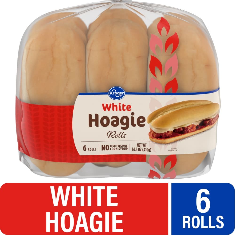 Kroger White Hoagie Rolls (14.5 oz, 6 ct)
