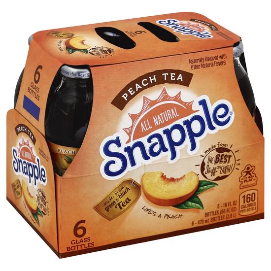 Snapple Green & Black Tea (6 pack, 16 fl oz) (peach)