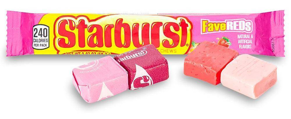 Starburst Fave Reds Watermelon, Cherry, Strawberry & Fruit Punch (2.07oz)