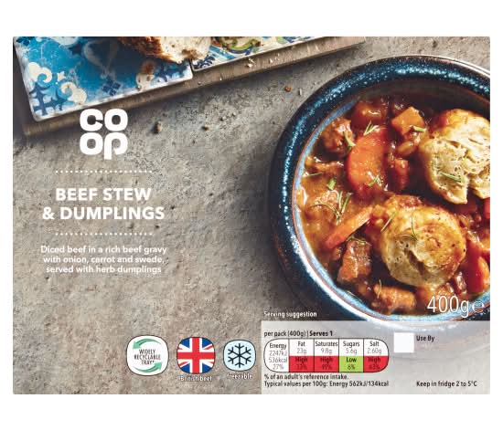 Co-op Beef Stew & Dumplings (400g)