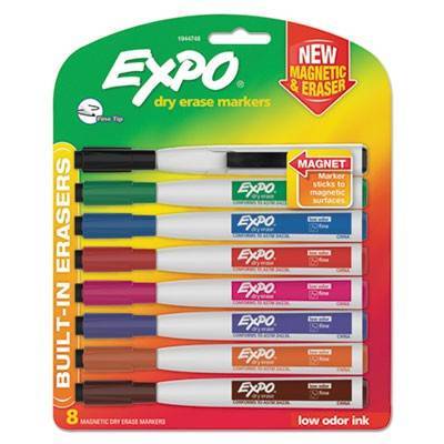 Expo Magnetic Fine Markers, Assorted (8 ct)