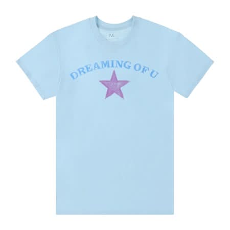 Dreaming Of U Graphic Tee Large Light Blue