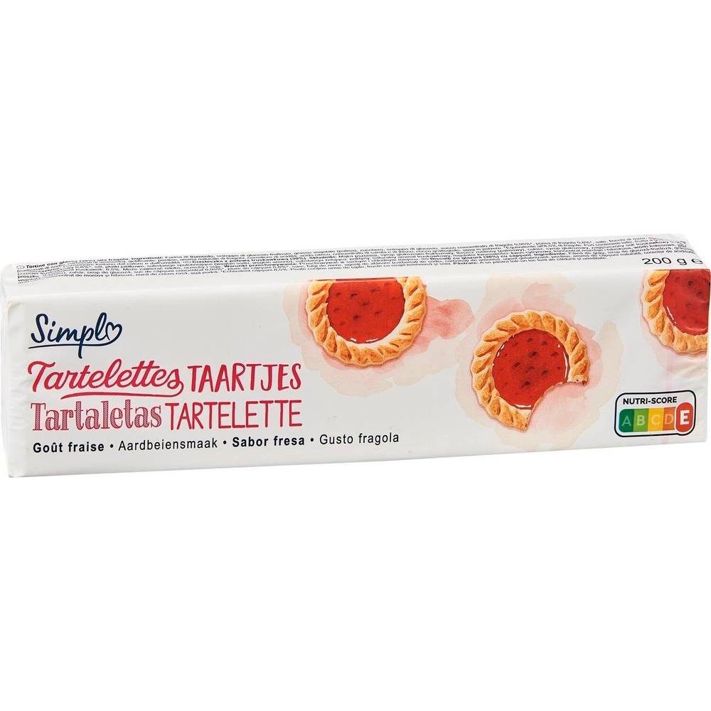 Biscuits tartelettes fraise CARREFOUR SIMPL - le paquet de 200g