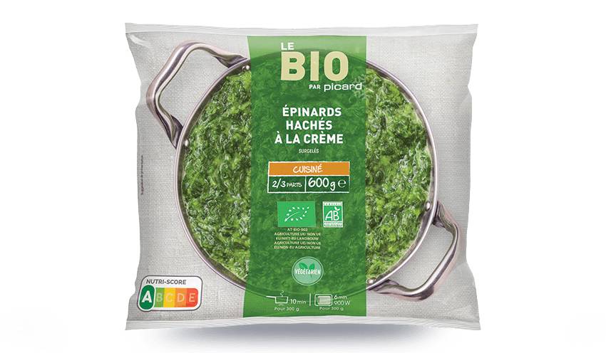 Epinards hachés à la crème bio