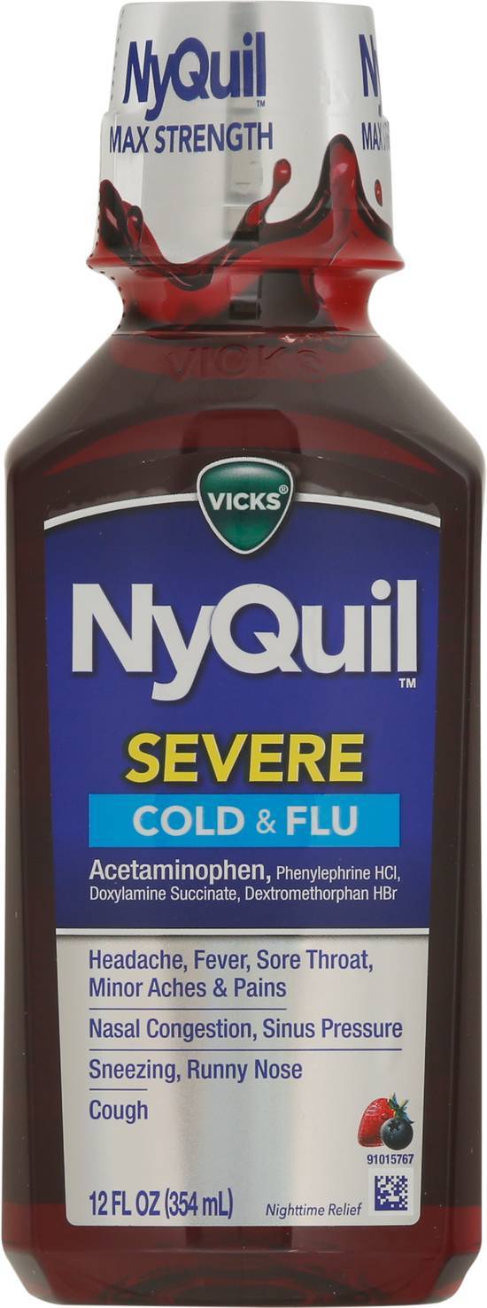 Vicks Nyquil Severe Acetaminophen Cold & Flu Nighttime Relief