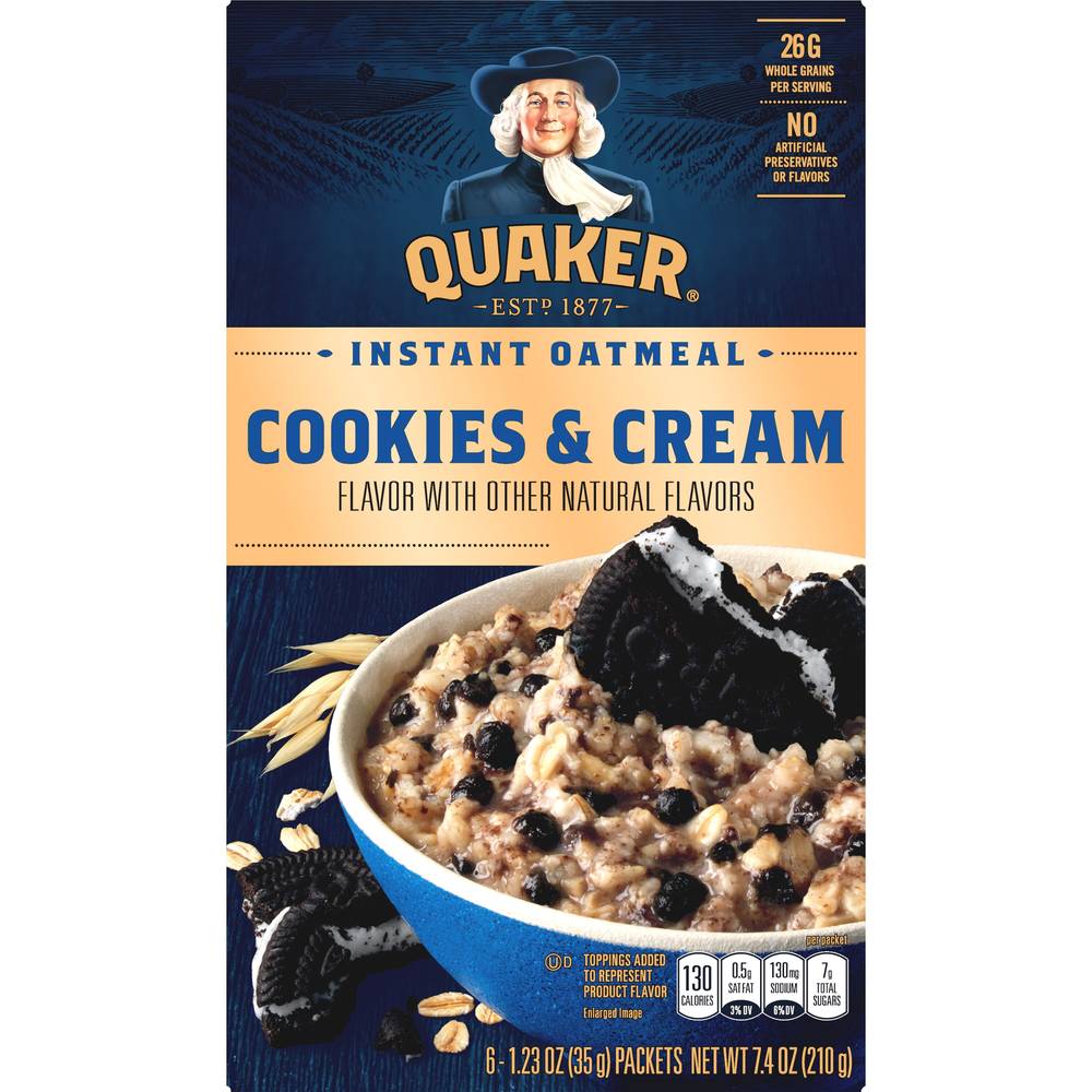 Quaker Instant Oatmeal (cookies-cream)