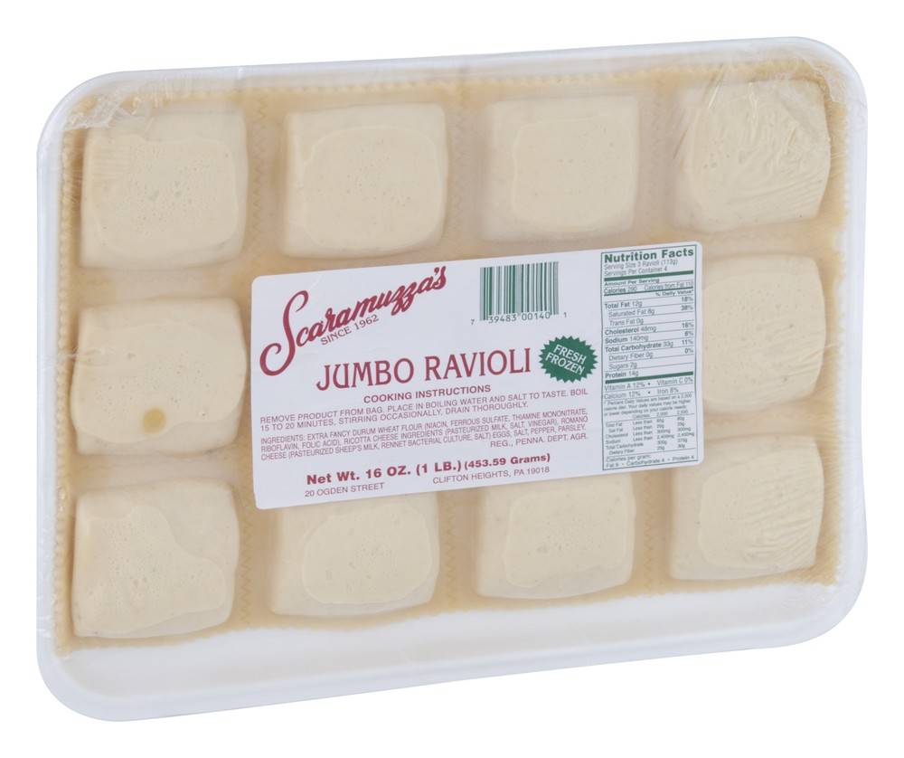 Scaramuzza's Jumbo Ravioli (1 lbs)