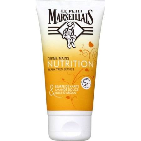 Crème mains karité amande argan LE PETIT MARSEILLAIS - le tube de 75mL