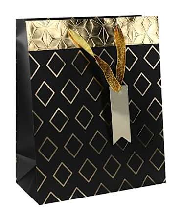 Large Gift Bags Gold & Black