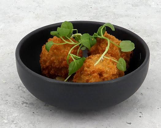 PULLED PORK, CHEEK & ASPALL CROQUETTES*