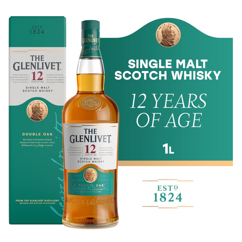 The Glenlivet 12 Year Old Single Malt Scotch Whisky (1 L)