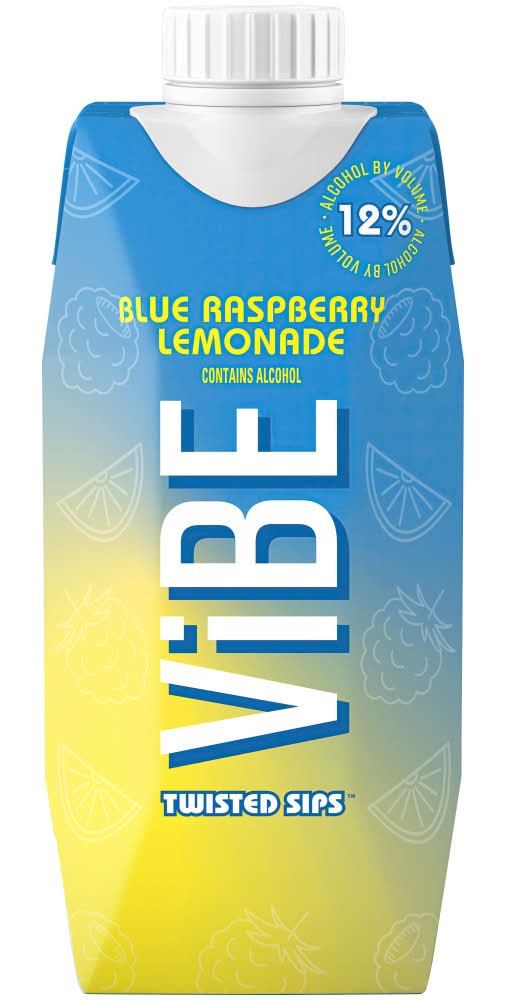 Vibe Twisted Sips Tetra Wine, Blue Raspberry Lemonade (500 ml)