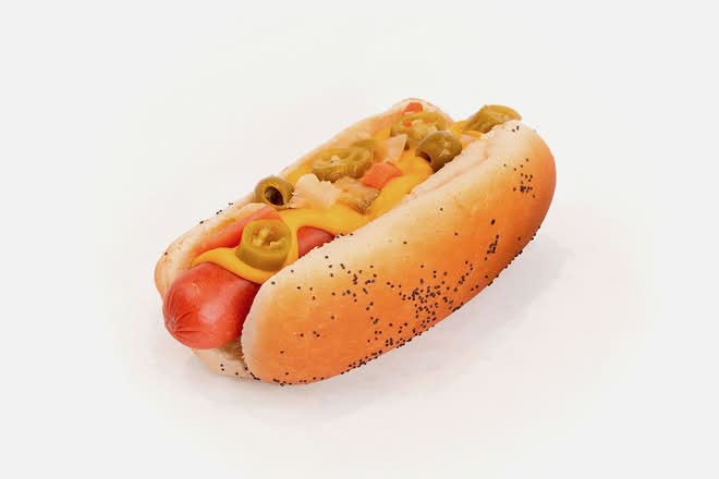 Cheesy Giardiniera Dog