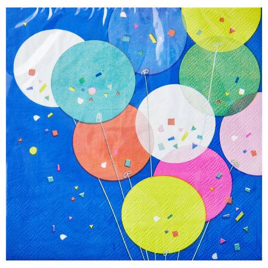 Hallmark 3-ply Balloons and Confetti Dinner Napkins