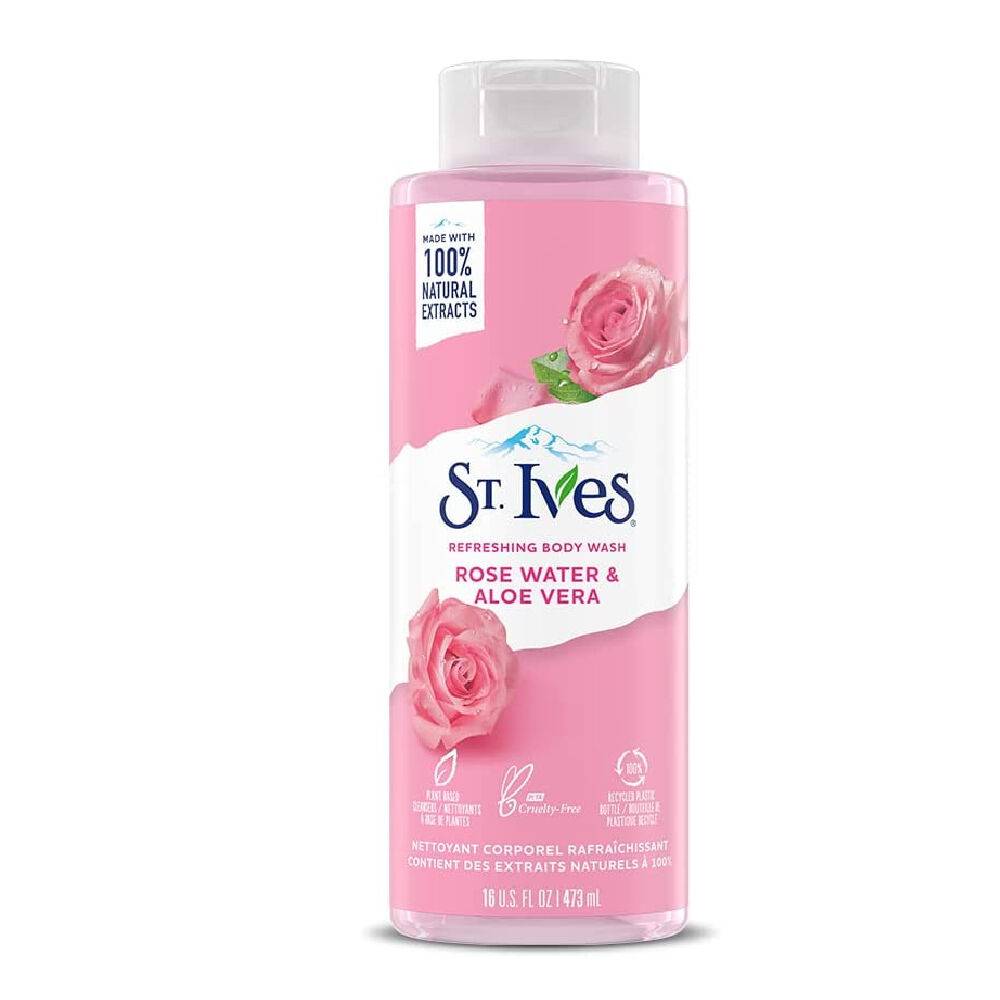 St. ives jabón líquido corporal agua de rosas y aloe vera (botella 473 ml)