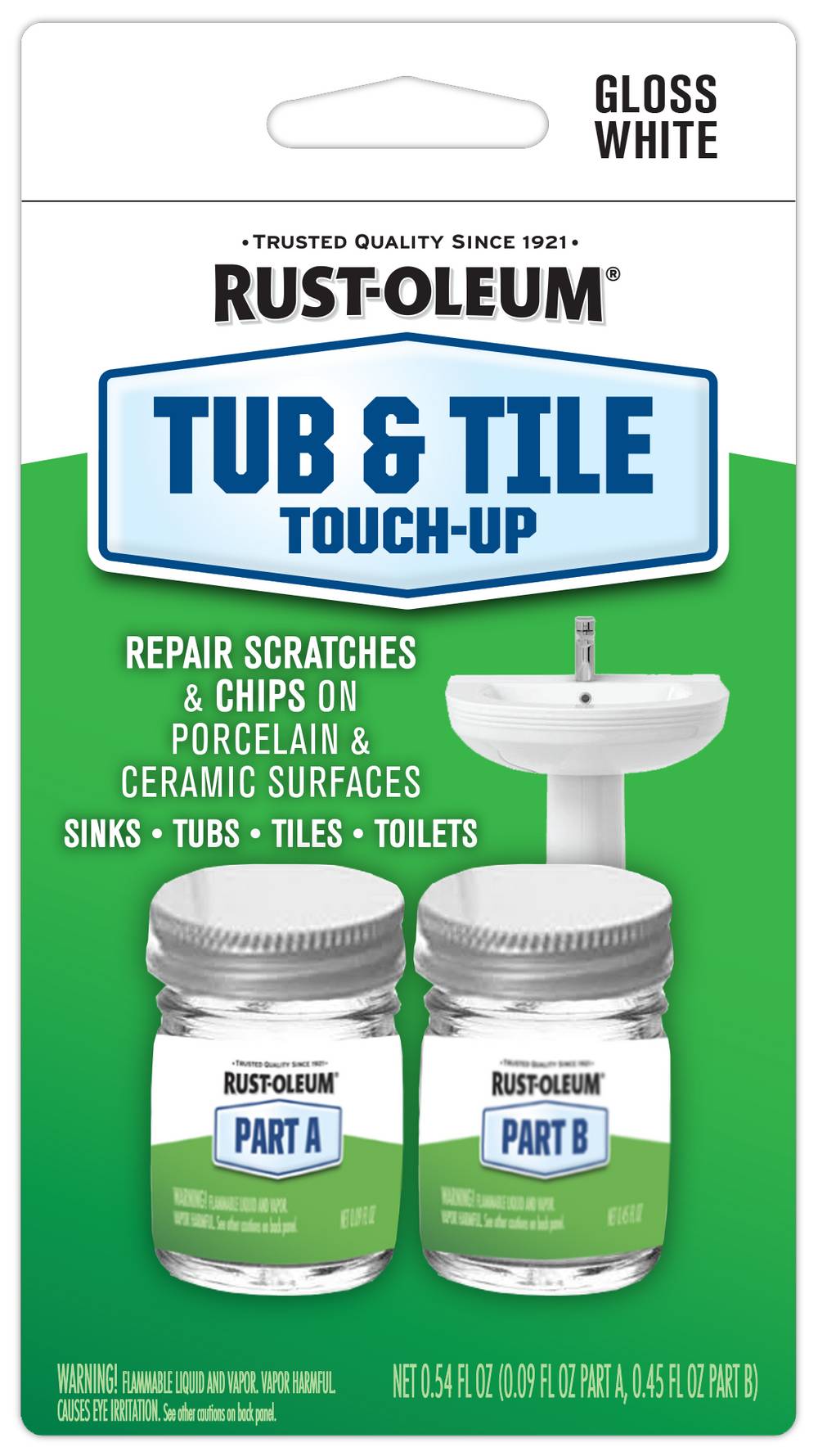 Rust-Oleum -fl oz White Tub and Tile Chip Repair Kit | 244166