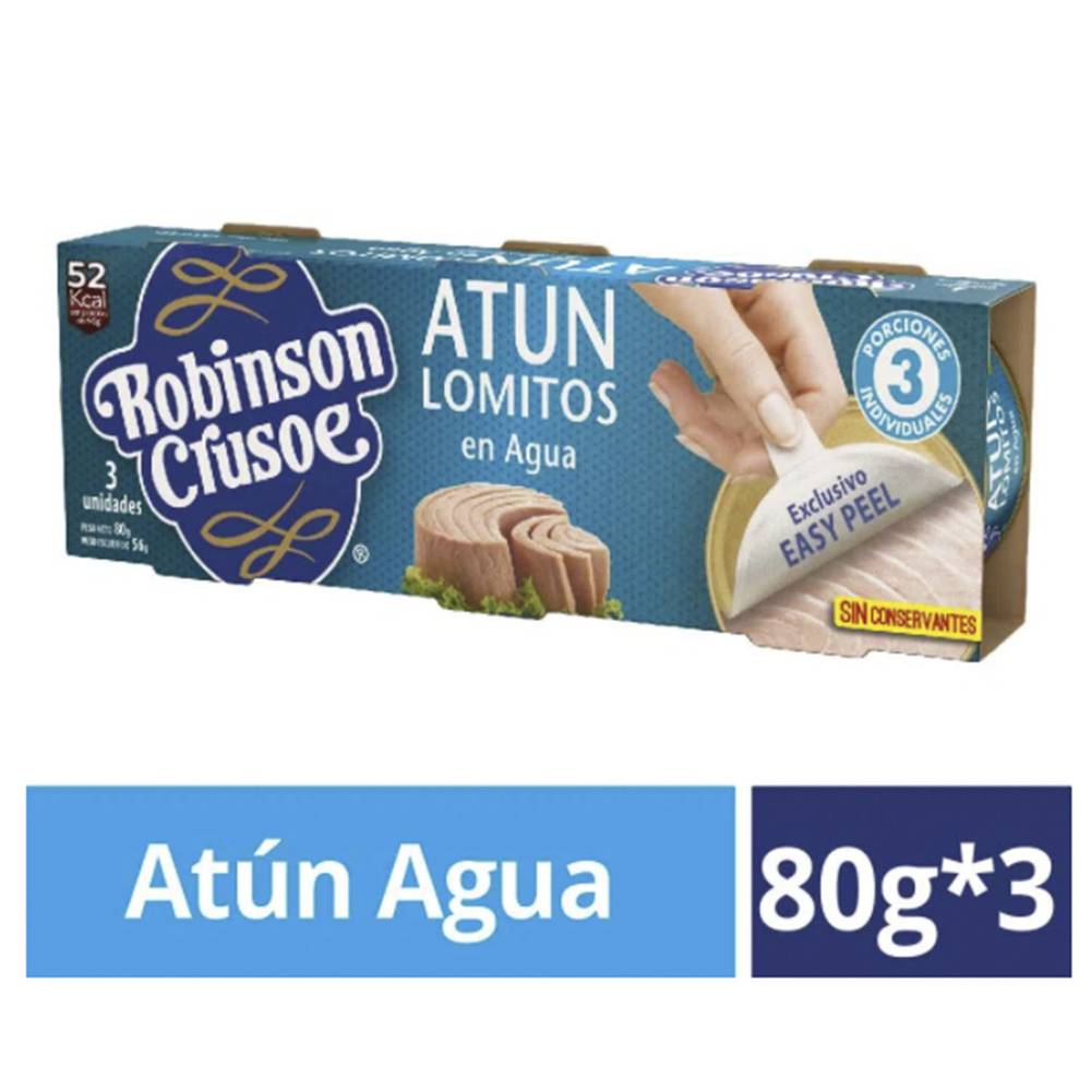 Robinson Crusoe · Atún lomitos agua (3 un)