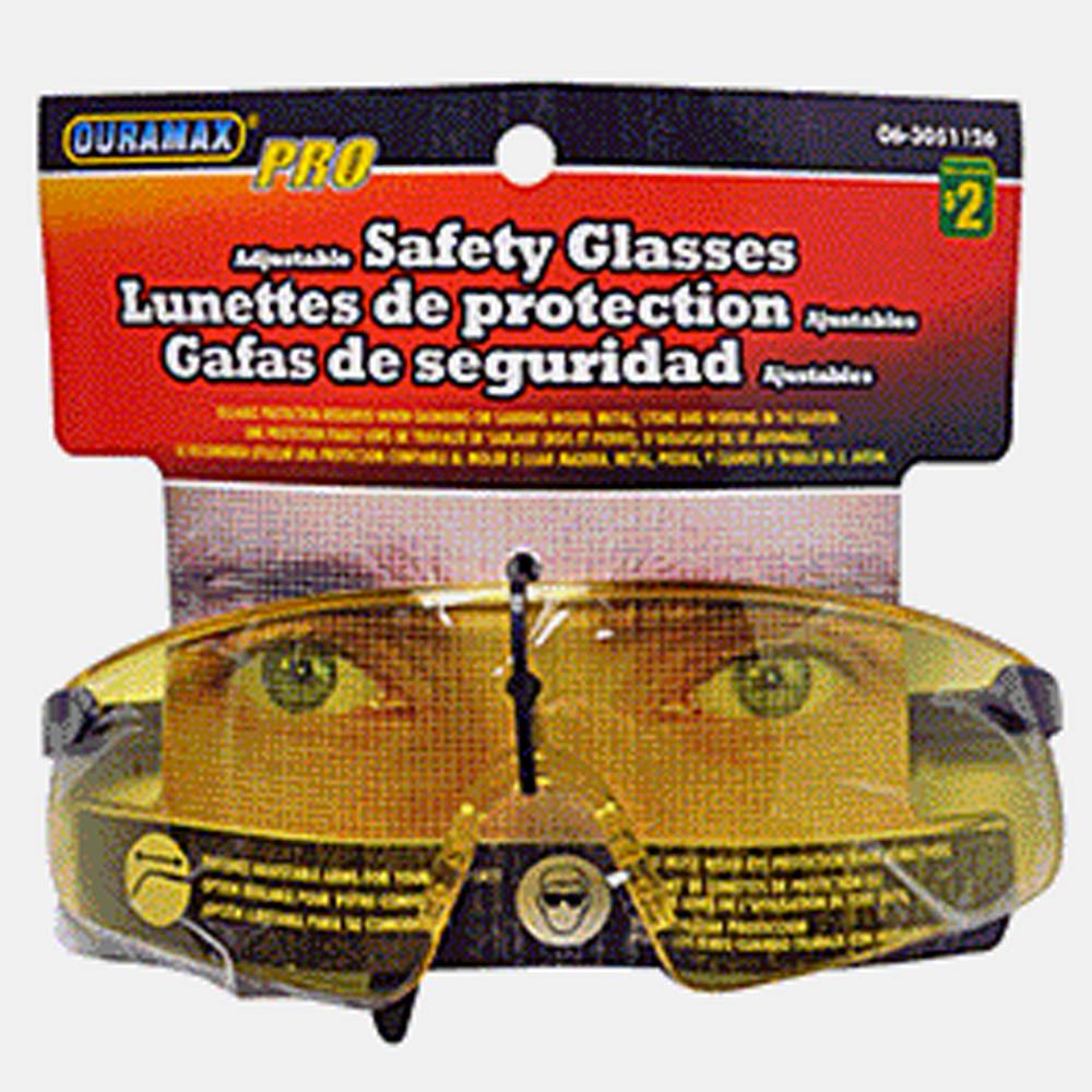 ROLLINGDOG Safety Glasses With Adjustable Arms For Safety Protection, Yellow and Black